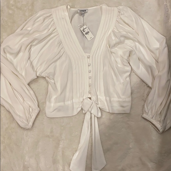 Express Tops - Express White Peasant Top